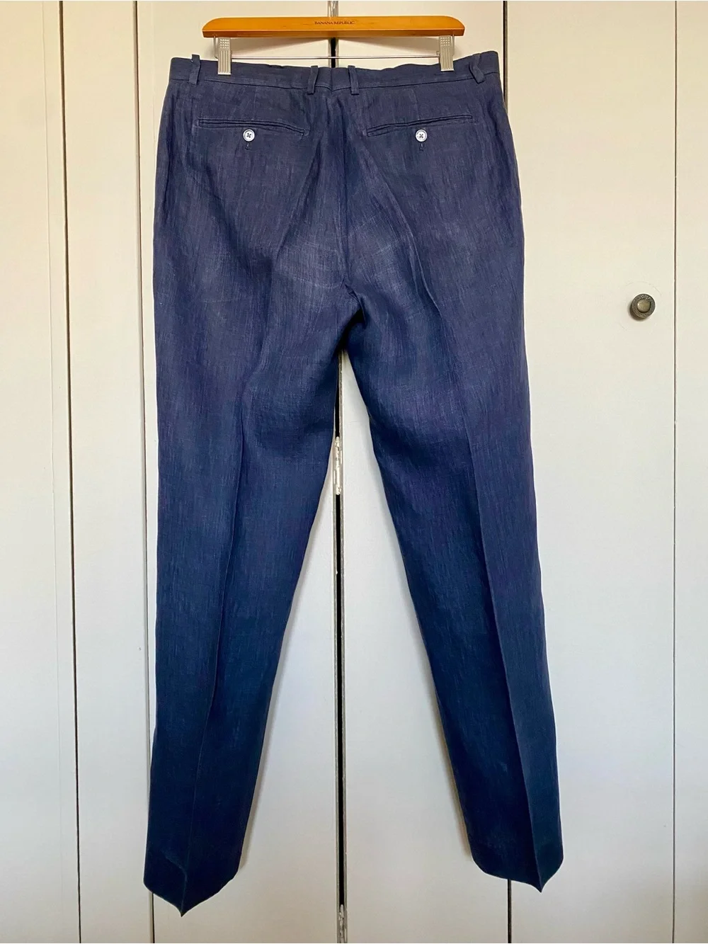 BANANA REPUBLIC  Men’s Linen Dress Pants 36x34  Blue Slim Fit.